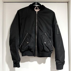 Pull&Bear Black Bomber Jacket
